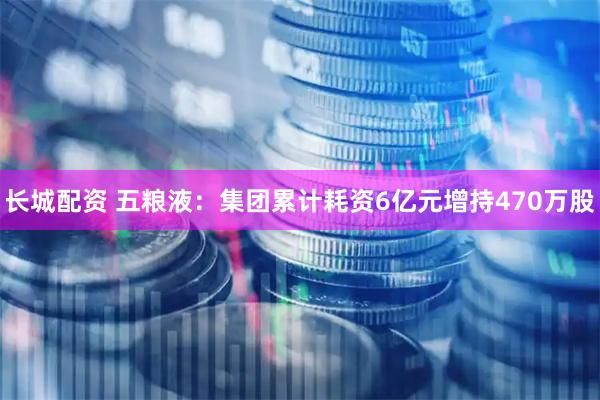长城配资 五粮液：集团累计耗资6亿元增持470万股
