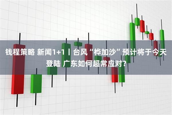 钱程策略 新闻1+1丨台风“桦加沙”预计将于今天登陆 广东如何超常应对？